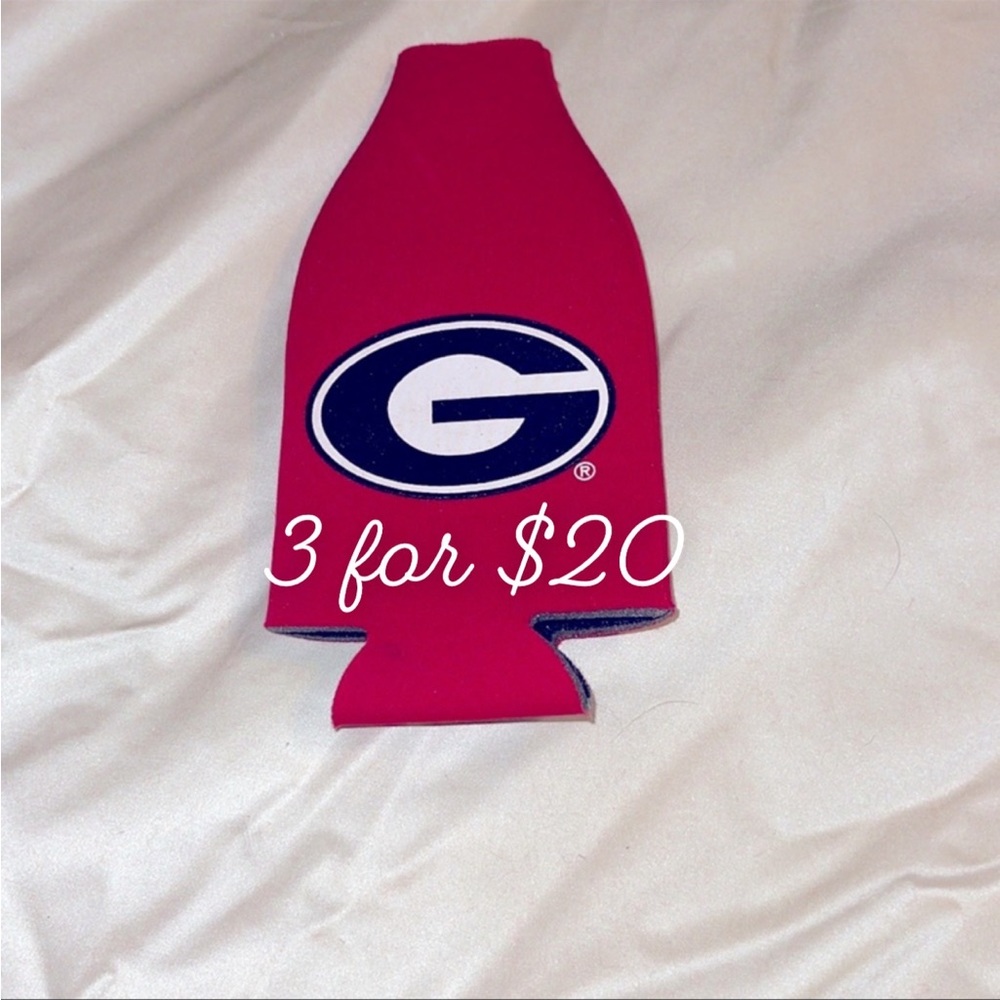 UGA Bottle neoprene zip up bottle koozie 3itemsfor$20